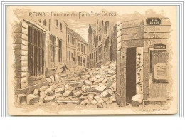 REIMS Un Rue Du Faubourg De Cerès - Reims