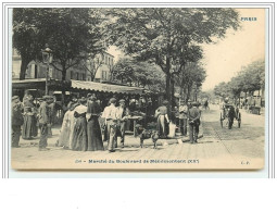 PARIS XX Marché Du Boulevard De Ménilmontant CP N°250 - Paris (20)