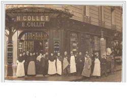 PARIS XVI Alimentation Générale H. Collet Angle 22 Rue Pergolèse Et 138 Av. Malakoff (Carte-Photo) - Arrondissement: 16