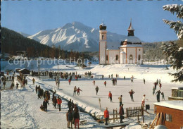 72138328 Seefeld Tirol Seekirchl Eislaufbahn Mit Hocheder Seefeld In Tirol - Sonstige & Ohne Zuordnung