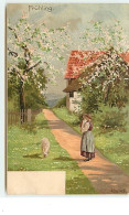 Mailick - Frühling - Une Femme Portant Une Fillette Dans Les Bras Sur Un Chemin - Mailick, Alfred