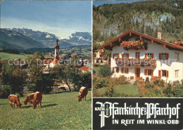 72138301 Reit Winkl Ortsansicht Mit Pfarrkirche Pfarrhaus Kuehe Alpenpanorama Re - Reit Im Winkl