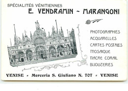 VENISE - Spécialités Vénitiennes - E. Vendramin - Marangoni - Venezia (Venedig)