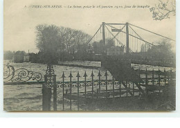 TRIEL-SUR-SEINE - La Seine Prise Le 28 Janvier 1910, Jour De Tempête - Pont à Péage - Triel Sur Seine