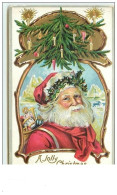 Carte Gaufrée - A Jolly Christmas - Père Noël - Santa Claus