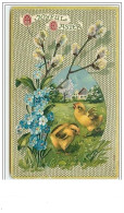 Carte Gaufrée - A Joyful Easter - Poussins - Pâques