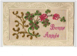 Carte Brodée - Bonne Année - Embroidered