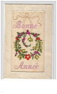 Carte Brodée - Bonne Année - Embroidered