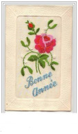 Carte Brodée - Bonne Année - Embroidered