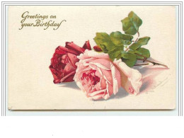 C. Klein - Greetings On Your Birthday - Roses - Klein, Catharina