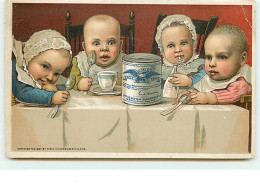 Chromo Gail Borden Eagle Brand - Condensed Milk - Bébés à Table - Other & Unclassified