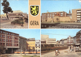 72138198 Gera Kulturhaus Histor Stadtmauer Strassenbahndurchfahrt Johannisstrass - Gera