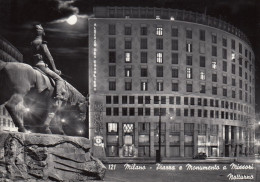 CARTOLINA  C17 MILANO,LOMBARDIA-PIAZZA E MONUMENTO A MISSORI-NOTTURNO-STORIA,MEMORIA,BELLA ITALIA,VIAGGIATA 1959 - Milano (Milan)