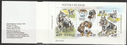 Schweden 1989 MH 144 Mit  Mi-Nr.1569 - 1571 Schwedische Hunderassen ( C 205 ) - Unused Stamps