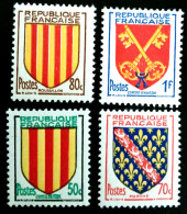 1955 FRANCE N 1044 A 1047 - BLASON ROUSILLON / COMTAT VENAISSIN / COMTE DE FOIX / MARCHE - NEUF** - Unused Stamps