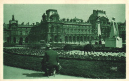 PARIS, TULIP BEDS, TUILERIES GARDEN, ARCHITECTURE, STATUE, FRANCE, POSTCARD - Otros & Sin Clasificación