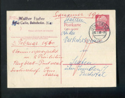 "BUNDESREPUBLIK DEUTSCHLAND" 1960, Postkarte Mi. P 32 Mit Stegstempel "CELLE" Nach Italien (R2103) - Cartes Postales - Oblitérées