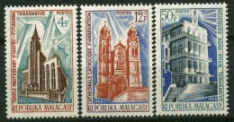 MADAGASCAR 1968 - MALAGASY - EDIFICIOS RELIGIOSOS - YVERT 452/454** - Madagaskar (1960-...)