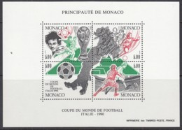 MONACO Block 48, Postfrisch **, Fußball-Weltmeisterschaft, Italien, 1990 - Blocs