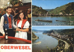 72137525 Oberwesel Rhein Trachten Panorama Binnenschifffahrt Oberwesel - Oberwesel