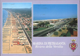 72137523 Marina Di Pietrasanta Riviera Della Versilia Spiaggia Veduta Aerea Mari - Sonstige & Ohne Zuordnung