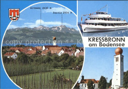 72137306 Kressbronn Bodensee Mit Altmann Und Saentis Faehre Konstanz Kirche Kres - Otros & Sin Clasificación