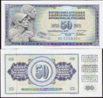 JUGOSLAWIEN - YUGOSLAVIA - 50 DINARA 12.VIII 1978 - NÚMERO: AE 5506350  - S / C - UNZ. - UNC. - Yugoslavia