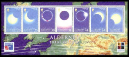 1999 Alderney 131-136/B6 Total Sun Eclipse Astrophilately 7,50 € - Europa