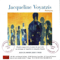 *CPM - 14 X 14 - Peinture De Jacqueline VOYATZIS - Invitation Galerie L'Escalier à MONTREUIL SOUS BOIS (93) - Ausstellungen