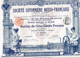 Société COTONNIÈRE RUSSO-FRANCAISE; (Déco)  Imp. Richard - Rusia