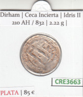 CRE3663 MONEDA ALMOHADE DIRHAM  VER DESCRIPCION EN FOTO PLATA - Otros & Sin Clasificación