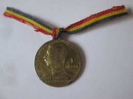 Roumanie Medaillon De La Ligue De Defense Aerienne 1930/Romania Air Defense League Medallion 1930's King Carol II,d=21mm - Other & Unclassified