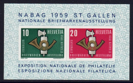 Suisse // Schweiz // Switzerland //  1950-1959 // Bloc Nabag St.Gall No. 38 Timbre Neuf** MNH - Nuevos