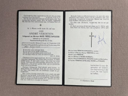 VERDEYEN André °LUSAMBO (BELGISCH-CONGO) 1929 +OOSTENDE 1955  DAVELOOSE - PEETERS - PYCKAVET Luitenant Van De Luchtmacht - Obituary Notices