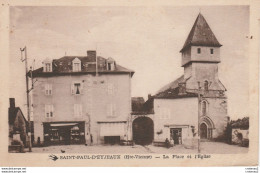 87 SAINT PAUL D'EYJEAUX Vers Limoges La Place Et L'Eglise Boutiques PUB Bouillon KUB - Limoges