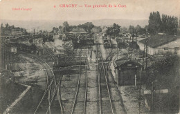 CHAGNY - Vue Générale De La Gare.(carte Vendue En L'état) - Stazioni Con Treni