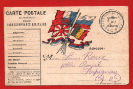 (RECTO / VERSO) CARTE POSTALE EN FRANCHISE POUR CORRESPONDANCE MILITAIRE LE 4/1/1915 - CACHET TRESOR ET POSTE N° 140 - Briefe U. Dokumente