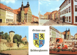 72136043 Hildburghausen Rathaus Marx Engels Platz Stadtmauer Boulevard Cafe Wapp - Hildburghausen