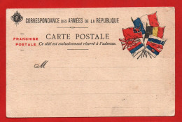 (RECTO / VERSO) CARTE POSTALE EN FRANCHISE POUR CORRESPONDANCE MILITAIRE - CARTE NEUVE - DOS VIERGE - CPA - Briefe U. Dokumente