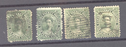 Canada  :  Yv  16  (o)   4 Teintes - Used Stamps