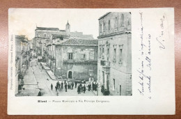 RIESI ( CALTANISSETTA ) PIAZZA MUNICIPIO E VIA PRINCIPE CARIGNANO - Caltanissetta