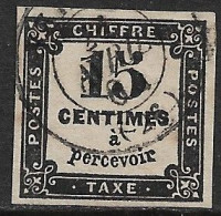 Timbre Taxe N° 3B Oblitéré, Cà D, Cote 25€ - 1859-1959 Usados