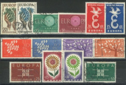 FRANCE -1957/64 - EUROPA STAMPS COMPLETE SET OF 2 FOR EACH YEAR, USED. - Gebraucht