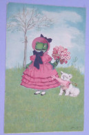 Fantasy Anthropomorphic Frog Dog A/S Fritz Baumgarten Vintage Postcard - Autres & Non Classés