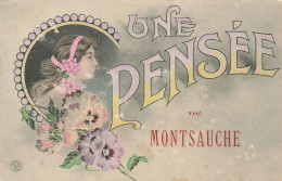 CPA Une Pensée De Montsauche-RARE-Timbre       L2934 - Montsauche Les Settons