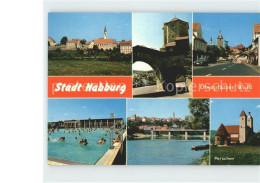 72135377 Nabburg Ortsansicht Strassenpartie Stadtmauer Turm Schwimmbad Perschen  - Otros & Sin Clasificación