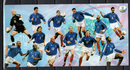 France 2002 Football Soccer World Cup Commemorative Postcard With French Team - 2002 – Corée Du Sud / Japon