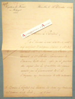 ● Adolphe BARROT Bruxelles Lettre 1854 - Certificats D'indigence - Belgique - De Croisoeuil Mme Herman De Butler, Dumont - Politiek & Militair