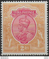 1926 India Giorgio V 2r. Carmine And Orange MNH SG N. 215 - Other & Unclassified