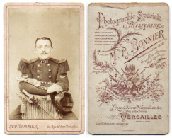 (Photo Carte De Visite) 546, Portrait Militaire, 5e RG Réigment Du Génie, Photo Bonnier à Versailles - Guerre, Militaire